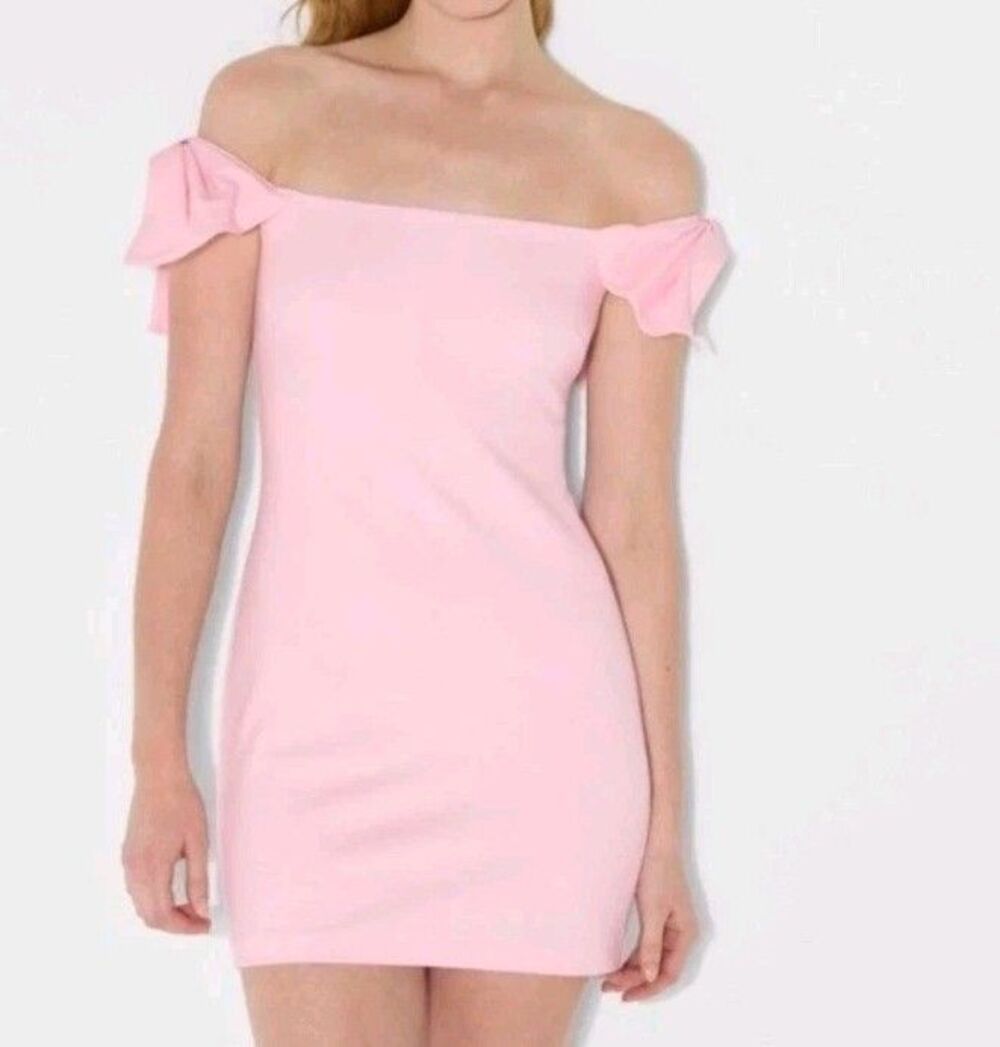 Women’s Wild Fable Off The Shoulder Bows Pink Mini Dress XL Retail $35 - Picture 1 of 6